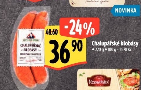 Chalupářské klobásy Kostelecké uzeniny