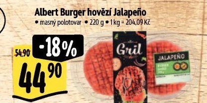 Hovězí burger Jalapeno Albert Gril