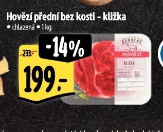 Hovězí přední bez kosti - kližka Albert