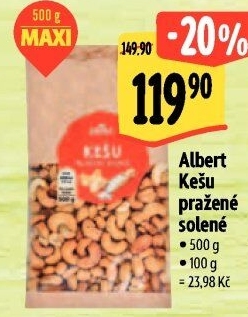 Kešu pražené Albert
