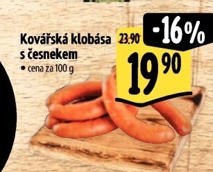 Klobása kovářská s česnekem