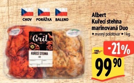 Kuřecí stehna marinovaná Duo Albert Gril