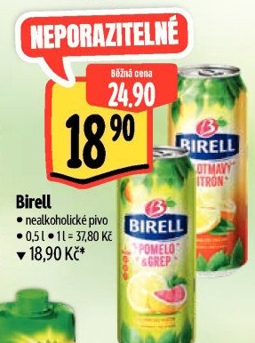 Nealkoholické pivo ochucené Birell