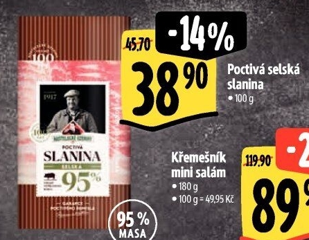 Poctivá selská slanina Kostelecké uzeniny