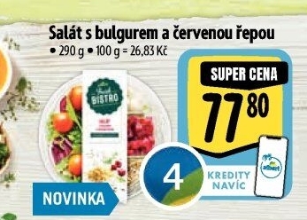 Salát s bulgurem, červenou řepou Albert Fresh Bistro