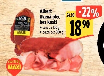 Uzená plec bez kosti Albert Gril
