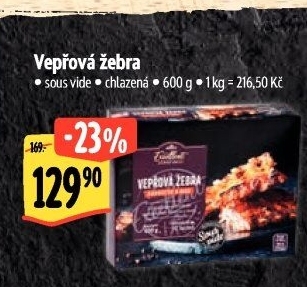 Vepřová žebra Sous vide Albert Excellent