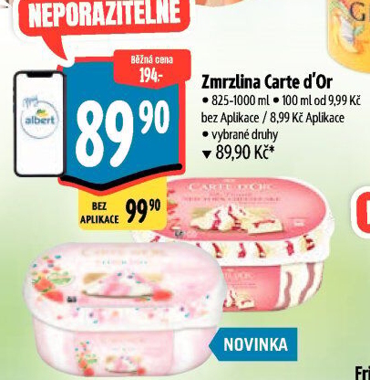 Zmrzlina ve vaničce Carte D'