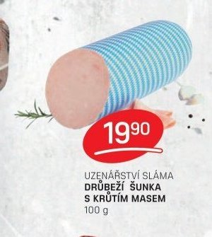 UZENÁŘSTVÍ SLÁMA DRŮBEŽÍ ŠUNKA S KRŮTÍM MASEM 100 g