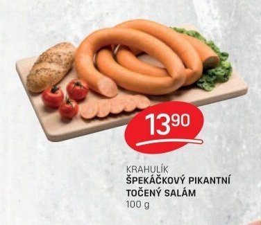 KRAHULÍK ŠPEKÁČKOVÝ PIKANTNÍ TOČENÝ SALÁM 100 g