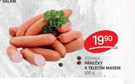 STEINEX PÁREČKY S TELECÍM MASEM 100 g