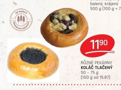 Různé pekárny koláč tlačený
