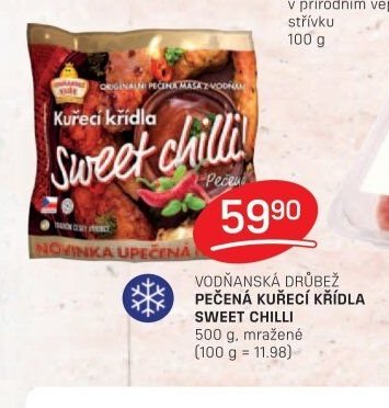 Vodňanská drůbež pečená kuřecí křídla sweet chilli