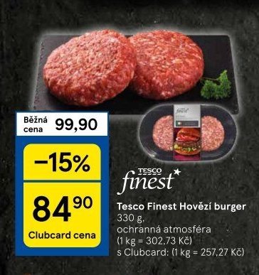 Tesco Finest Hovězí burger
