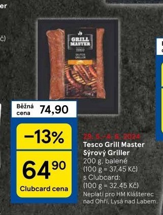 Tesco Grill Master Sýrový Griller