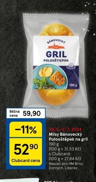 Milsy Bánovecký Pološtiepok na gril