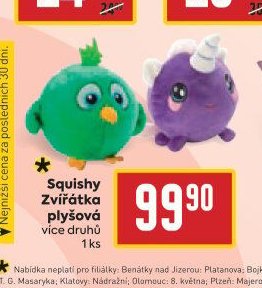 Squishy Zvířátka plyšová