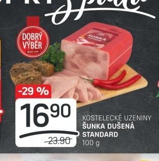 KOSTELECKÉ UZENINY ŠUNKA DUŠENÁ STANDARD