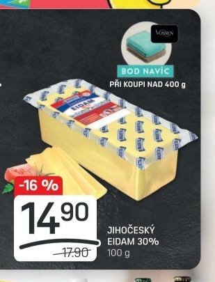 JIHOČESKÝ EIDAM 30%