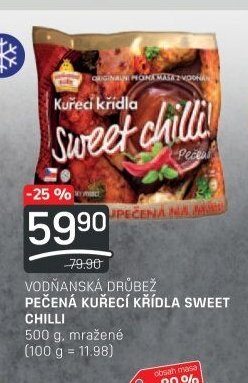 VODŇANSKÁ DRŮBEŽ PEČENÁ KUŘECÍ KŘÍDLA SWEET CHILLI