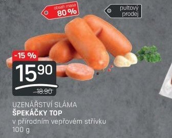 UZENÁŘSTVÍ SLÁMA ŠPEKÁČKY TOP
