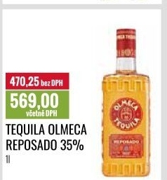 Tequila zlatá Reposado Olmeca
