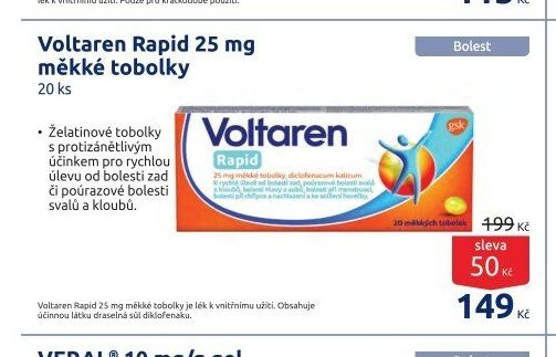 Voltaren Rapid 25 mg měkké tobolky