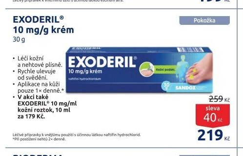 EXODERIL 10 mg/g krém
