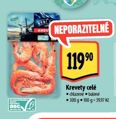 Krevety celé