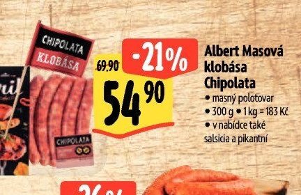 Albert Masová klobása Chipolata