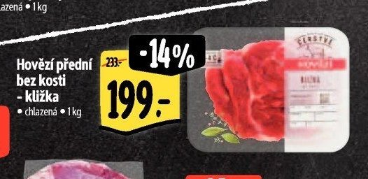 Hovězí přední bez kosti - kližka