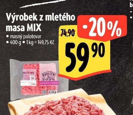Výrobek z mletého masa MIX