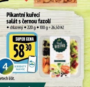 Pikantní kuřecí salát s černou fazolí