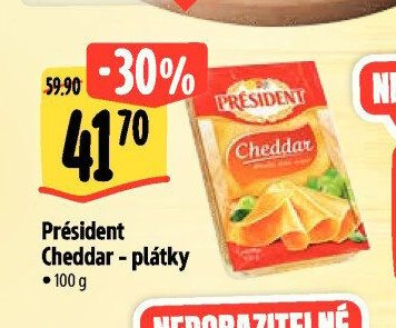 Président Cheddar - plátky