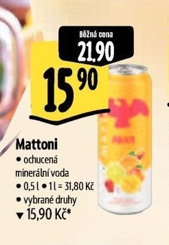 Mattoni ochucená minerální voda