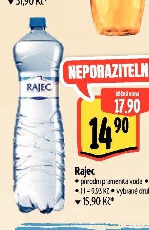 Rajec přírodní pramenitá voda