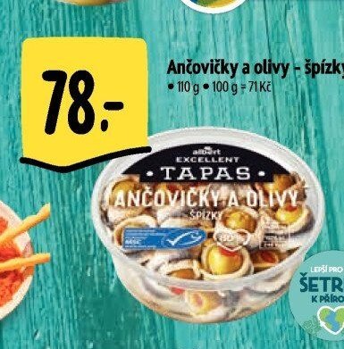 Ančovičky a olivy - špízky