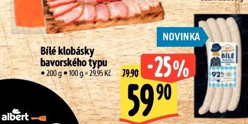 Bílé klobásky Láďa Grileman Kostelecké uzeniny
