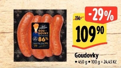 Klobása Goudovky Original Láďa Grileman Kostelecké uzeniny