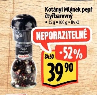 Mlýnek s kořením Kotányi