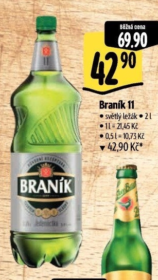 Pivo světlý ležák 11° Jedenáctka Braník