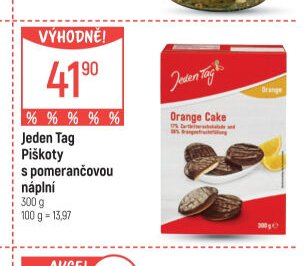 Jeden Tag Piškoty s pomerančovou náplní
