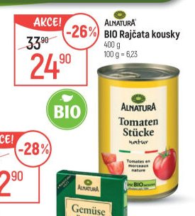 Alnatura BIO Rajčata kousky