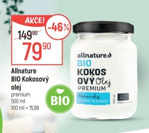 Allnature BIO Kokosový olej
