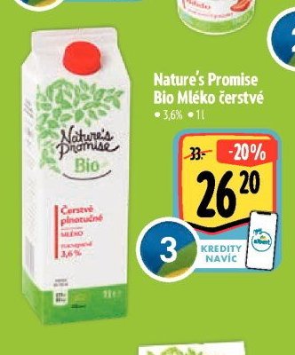 Nature's Promise Bio Mléko čerstvé 3,6 %