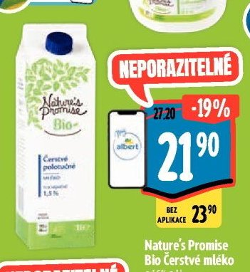Nature's Promise Bio Čerstvé mléko 1,5 %