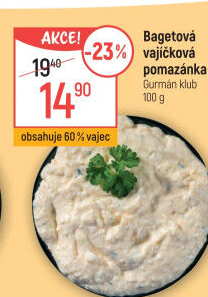 Bagetová vajíčková pomazánka