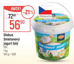 Bílý jogurt smetanový Globus