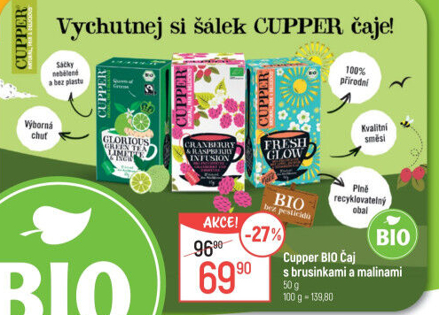 Čaj ovocný bio Cupper