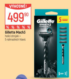 Holicí strojek pánský Gillette Mach 3 Charcoal